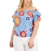 Women INC International Concepts | Outlet Inc International Concepts Plus Size Cotton Off-The-Shoulder Top, Created For Macy'S Deeta Batik