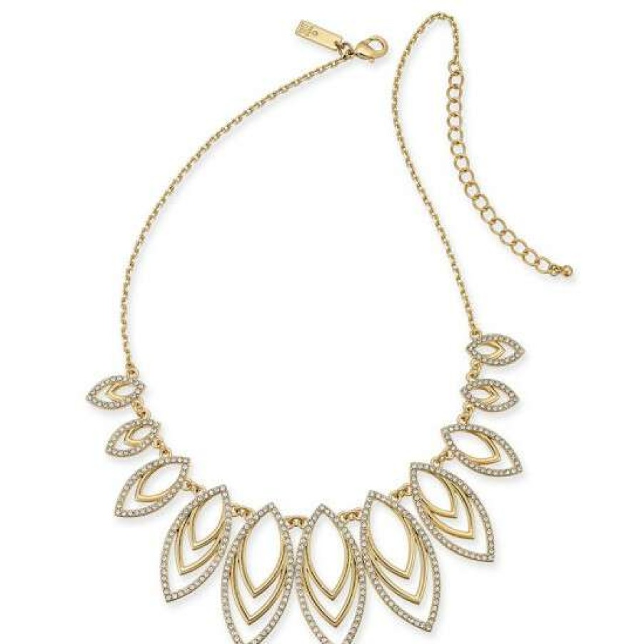 Jewelry & Watches INC International Concepts | Best Sale Inc International Concepts Navette Statement Necklace, 18 + 3 Extender, Created For Macy'S Gold